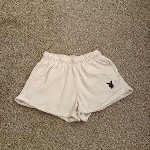 Playboy by PacSun Women's Cream Sweat Shorts